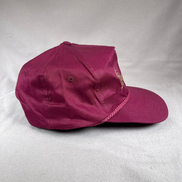 Stratosphere Las Vegas Hat Mens OS Red Snapback Cap A Frame Rope Burgundy - Picture 4 of 10